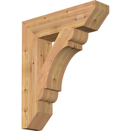 Ekena Millwork Olympic Slat Smooth Bracket, Western Red Cedar, 5 1/2"W x 24"D x 28"H BKT06X24X28OLY06SWR